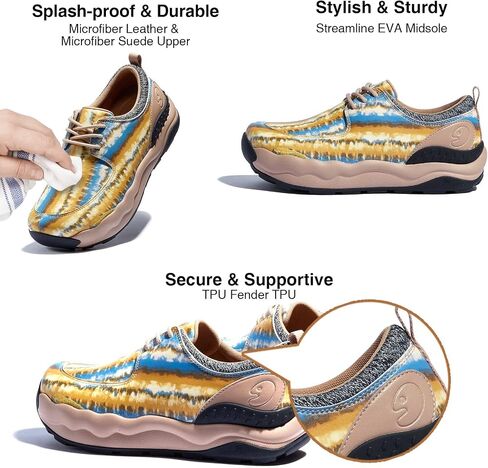 UIN Women's Platform Hiking Shoes Walking Casual Comfortable Art Painted Travel Sneaker San Diego in Saudi Arabia