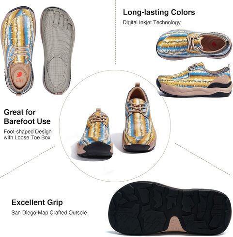 UIN Women's Platform Hiking Shoes Walking Casual Comfortable Art Painted Travel Sneaker San Diego in Saudi Arabia