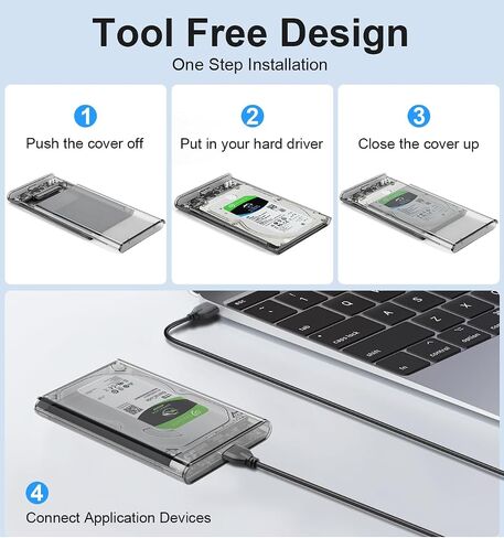 2.5 "حاوية القرص الصلب USB 3.0 إلى SATA III محول الأدوات يدعم 2.5 بوصة SSD و HDD 9.5mm 7mm 7mm in Saudi Arabia