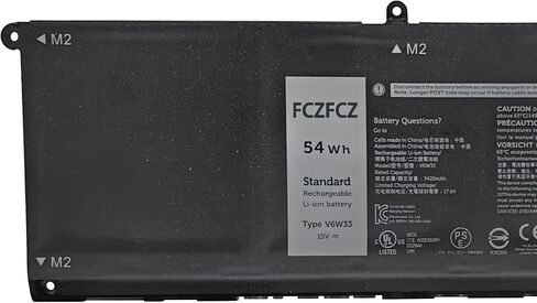 V6W33 Battery 54Wh Replacement for Dell Inspiron 5310 5410 3510 3511 3515 5418 5510 5515 / Latitude 3320 3330 3420 3520 / Vostro 3510 3515 3511 3525 5310 5510 5410 5620 Series TN70C 15V in Saudi Arabia