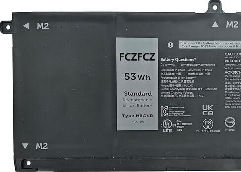 V6W33 Battery 54Wh Replacement for Dell Inspiron 5310 5410 3510 3511 3515 5418 5510 5515 / Latitude 3320 3330 3420 3520 / Vostro 3510 3515 3511 3525 5310 5510 5410 5620 Series TN70C 15V in Saudi Arabia