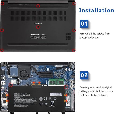 DJW HT03XL LAPTOP بطارية لـ HP L11119-855 14M-DH1003DX 14M-DH0003DX HP PAVILION 14-CE 14-CF 14-DF 15-CS 15-DA 15-DB 15-DW 17-BY 17-CA 15T-DARA in Kuwait