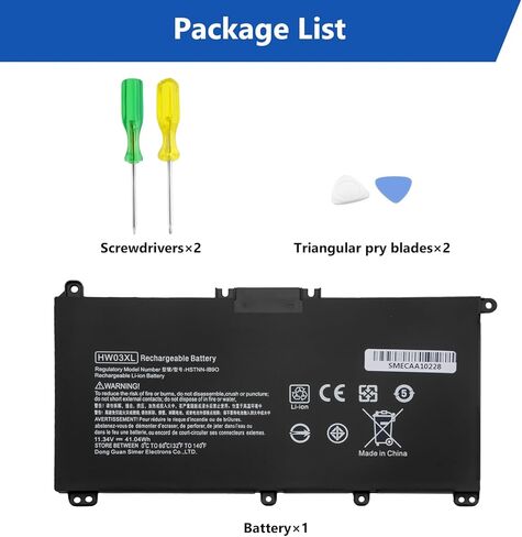 DJW HT03XL LAPTOP بطارية لـ HP L11119-855 14M-DH1003DX 14M-DH0003DX HP PAVILION 14-CE 14-CF 14-DF 15-CS 15-DA 15-DB 15-DW 17-BY 17-CA 15T-DARA in Kuwait