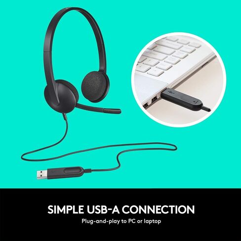 Logitech LOG981000507 USB Headset H340 (Renewed) in Saudi Arabia