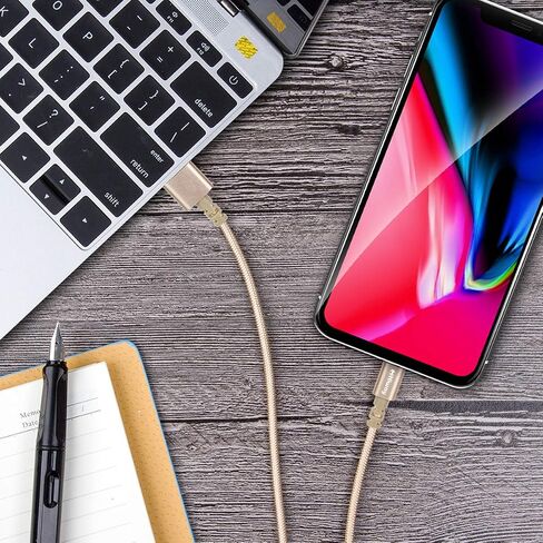 Hiway for iPhone Charger,Lightning Cable Nylon Braided USB 3PACK 6FT Fast Charging High Speed Data Sync Cord Compatible with iPhone 8/8 Plus/7/7 Plus/6/6s/6 plus/6s Plus/ 5s/5c,iPad, iPod and More in Saudi Arabia