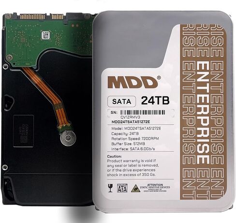 MDD (MDD24TSATA51272E) 24TB 7200RPM 512MB CACHE SATA 6.0GB/S 3.5INCH ENTERPRISE DRIVE - 5 سنوات ضمان (متجدد) in Kuwait
