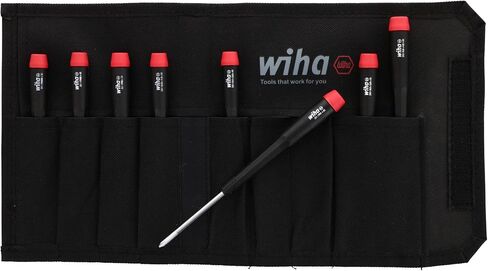 Wiha 26199 Slotted and Phillips Screwdriver Set in Rugged Canvas Pouch, 8 Piece in Saudi Arabia