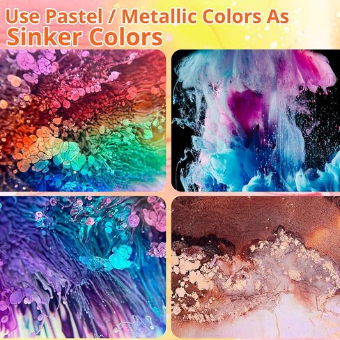 Alcohol Ink Set Epoxy Resin Dye- LET'S RESIN Vibrant Colors Alcohol Ink for Epoxy Resin, Concentrated Alcohol Based Resin Ink for Tumblers,Epoxy Resin Molds,Alcohol Inks Art (Each 0.35oz x 18 Bottle) in Saudi Arabia
