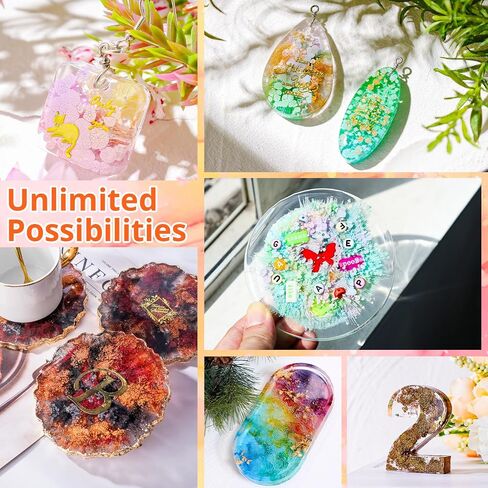Alcohol Ink Set Epoxy Resin Dye- LET'S RESIN Vibrant Colors Alcohol Ink for Epoxy Resin, Concentrated Alcohol Based Resin Ink for Tumblers,Epoxy Resin Molds,Alcohol Inks Art (Each 0.35oz x 18 Bottle) in Saudi Arabia