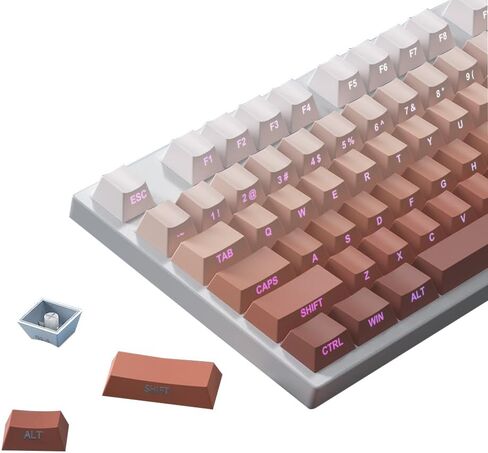 PBT keycaps 133 مفاتيح الكرز المرفق المخصص Keycaps Side Font font اثنين من صب حقن اللون لمحولات لوحة المفاتيح الميكانيكية للكرز mx （فقط المفاتيح ، وليس لوحات المفاتيح） in Saudi Arabia