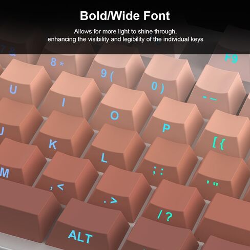 PBT keycaps 133 مفاتيح الكرز المرفق المخصص Keycaps Side Font font اثنين من صب حقن اللون لمحولات لوحة المفاتيح الميكانيكية للكرز mx （فقط المفاتيح ، وليس لوحات المفاتيح） in Saudi Arabia