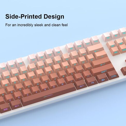 PBT keycaps 133 مفاتيح الكرز المرفق المخصص Keycaps Side Font font اثنين من صب حقن اللون لمحولات لوحة المفاتيح الميكانيكية للكرز mx （فقط المفاتيح ، وليس لوحات المفاتيح） in Saudi Arabia