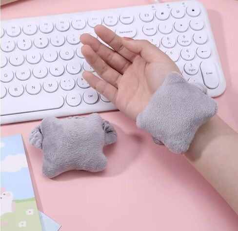 1pcs Wearable Wrist Rest Pad for Keyboard and Mouse - Comfortable Support for Long Hours of Usen Grey in Saudi Arabia