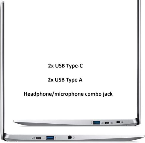 Acer Chromebook 315 Laptop (15.6" FHD, Intel Celeron N4500, 4GB RAM, 128GB Storage (64GB eMMC + 64GB SD Card) Home & Student, Long Battery Life, Numeric KB, Wi-Fi, Webcam, IST Hub, Chrome OS, Silver in Saudi Arabia