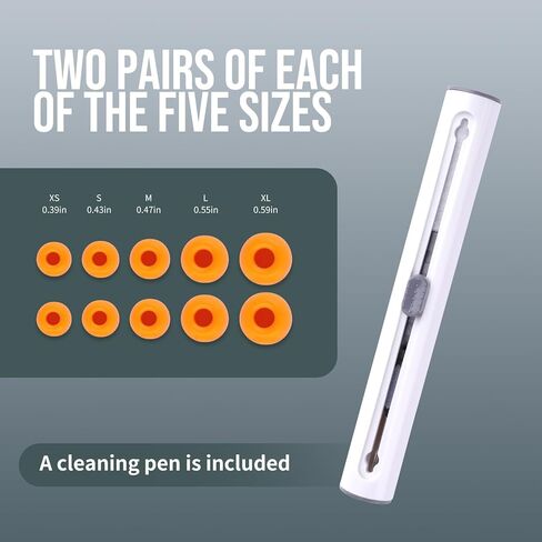 SeltureDone 10 أزواج متوافقة مع Beats Powerbeats Pro 2 Ear Tips مع مجموعة Cleaning Kit و 5 أحجام نصائح أذن بديلة للسيليكون لبيس Powerbeats Pro 2 - Jet Black in Kuwait