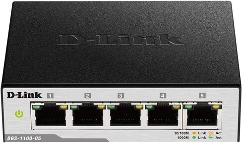 D-Link 5-Port Easysmart Gigabit Ethernet Switch (DGS-1100-05) (متجدد) in Saudi Arabia