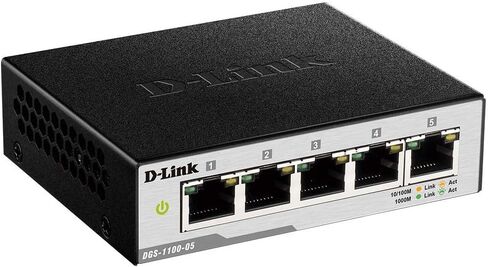 D-Link 5-Port Easysmart Gigabit Ethernet Switch (DGS-1100-05) (متجدد) in Saudi Arabia