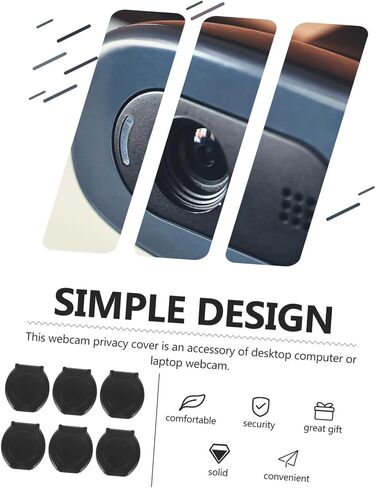 Popetpop 6PCS Camera Camera Cover Privacy Cover Flipping WebCam Lens Protector Safe و Daby Hacking and Pieping Desktop Style لاستخدام المكتب المنزلي in Saudi Arabia