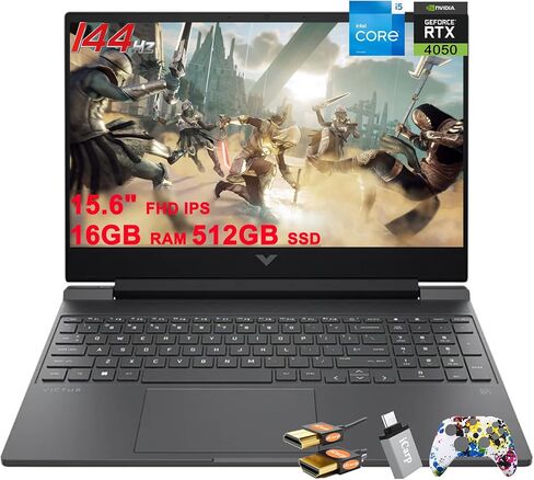 HP VICTUS GAMING LAPTOP 15.6 "FHD IPS 144Hz Intel Octa-Core I5-13420H (> I7-12650H) 16GB RAM 512GB SSD GEFORCE RTX 4050 6GB Backlit USB-C B&O WIN1 W/ICP OVENCORY in Saudi Arabia