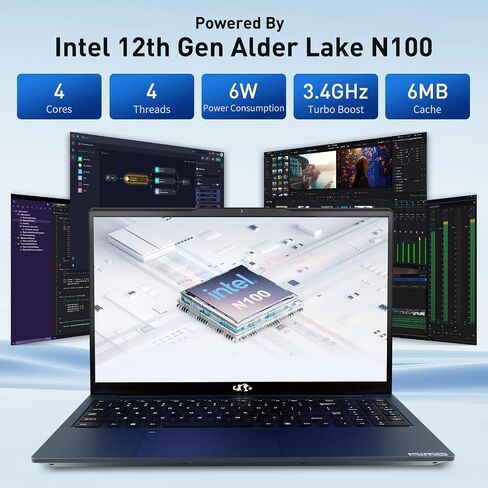 NIMO 15.6 IPS-FHD-Laptop, 16GB RAM 1TB SSD Intel Pentium Quad Core N100, Backlit Keyboard Fingerprint (Beat to i3-1115G4 Up to 3.4GHz) Computer for Student-Home WiFi 6 BT5.2 Win 11 (Renewed) in Saudi Arabia