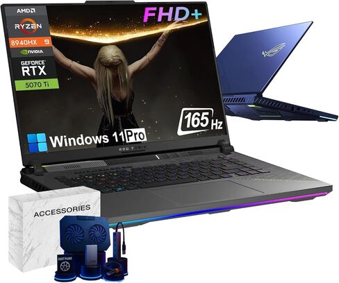 Asus Rog Strix G16 G16 Gaming Laptop 2025-16 "FHD+ 165Hz Display ، NVIDIA GEFORCE RTX 5070 TI ، AMD RYZEN 9 8940HX (Te in Saudi Arabia