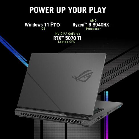 Asus Rog Strix G16 G16 Gaming Laptop 2025-16 "FHD+ 165Hz Display ، NVIDIA GEFORCE RTX 5070 TI ، AMD RYZEN 9 8940HX (Te in Saudi Arabia