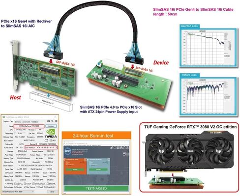 Micro SATA Cables|SlimSAS 16iPCIe Gen 4,Cable 50cm in Saudi Arabia