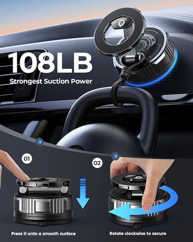 حامل هاتف Junda Magnetic Scution Phone 360 ​​° قابل للتعديل ، قابلة للطي ، وقابل للتراجع ، وهو يتوافق مع iPhone و Android ، وجميع الهواتف الذكية. in Kuwait
