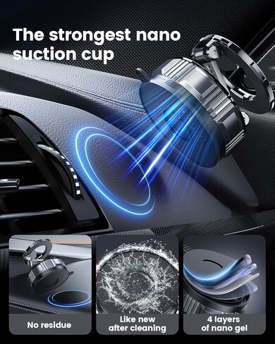 حامل هاتف Junda Magnetic Scution Phone 360 ​​° قابل للتعديل ، قابلة للطي ، وقابل للتراجع ، وهو يتوافق مع iPhone و Android ، وجميع الهواتف الذكية. in Kuwait