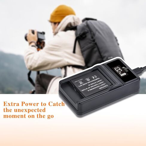 Pickle Power DMW-BCK7 DMW-BCK7PP DMW-BCK7E NCA-YN101G Battery and Smart LED USB Charger for Panasonic Lumix DMC-FP5, DMC-FP7,DMC-FH2, DMC-FH5, DMC-FH24, DMC-FH25,DMC-FS16 and More in Saudi Arabia