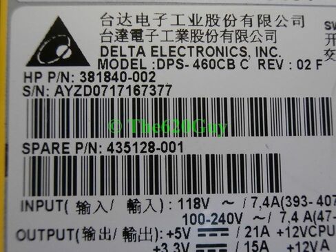HP XW4400 460W 460 WATT POWERSS 435128-001 381840-002 DELTA DPS-460CB C (متجدد) in Saudi Arabia