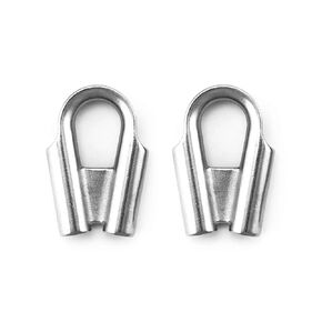 2 Pack Stainless Steel Rope Wire Cable Thimbles with Gusset (1/2inch)