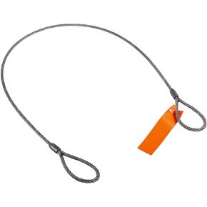 Mazzella Mechanical Splice Wire Rope Sling, Eye-and-Eye, 6 x 25 IWRC, 4' Length, 3/8" Diameter, 6" Eyes, 2800 lbs Vertical Load Capacity
