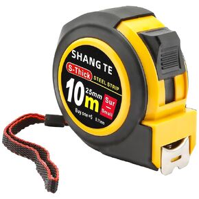 Steel Measuring Tape, Tape Measure 16 ft, Measuring Tape Retractable, 16-Foot Basics Self-Locking Measurement Tape, Self Lock Auto Lock Tape Rule Imperial/Metric Tape Measure for Body Measurements