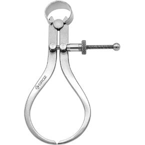 Groz 01411 4" Spring Outside Caliper, Matte Finish, with Solid Nut
