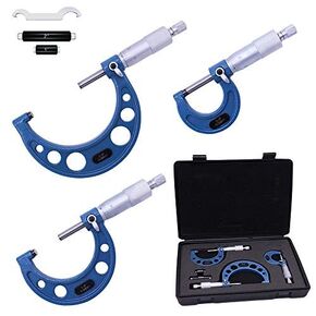 Outside Micrometer Set 4-5" - BEGOOTION High Quality Outside Metric Micrometer,0.0001" Graduation Premium Precision Machinist Tools…
