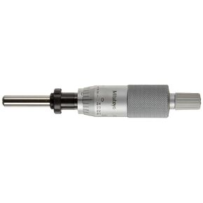 Mitutoyo 150-206 Micrometer Head, Middle Size, 0-1" Range, 0.0001" Graduation, +/-0.0001" Accuracy, Ratchet Stop Thimble, Flat Face, Vernier (0.001mm / .0001")