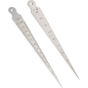 1-15mm/1/32-5/8 Stainless Taper Welding Gauge Test Ulnar Welder Inspection Inch & Metric for Measuring of Cylindrical Bores