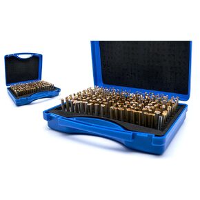 190 PCS M1 (0.061-0.250") Minus Steel PIN GAGE Set ;Plastic CASE (M1-0.061-0.250 190PCS)