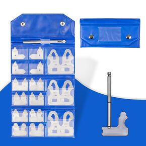 26 Pc Radius Gauge Set 0.010'' to 0.500'' Gauges with Holder, 3602-5025 Radius Measuring Tool