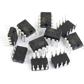 ATTINY85-20PU ATtiny85 Chip DIP-8 8 بت متحكم صغير (حزمة من 10) in Kuwait