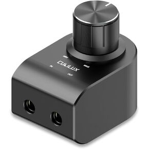 Cubilux 3.5mm Stereo Volume Controller, Headphones Volume Attenuator with Full Aluminum Alloy Case for Interference Isolation, 1/8-Inch Volume Inline Volume Control