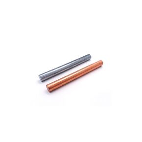 Pure Copper Zinc Rods Diameter 10mm Length 100mm Solid Copper Zinc Bar Bare Copper Cu Zinc Metal Rod for School Scientific Experiment Research Metal DIY Craft Hobbies