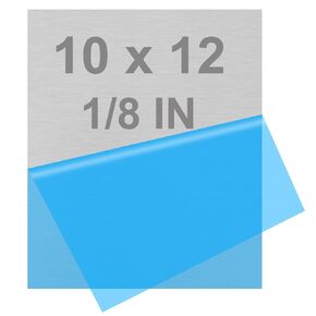 6061 T651 Aluminum Sheet Metal 12 x 24 x 1/8 (0.125") Inch Flat Plain Aluminum Plate Covered with Protective Film, Heat Treatable Rectangle 3MM Aluminum Metal Plate for Crafting, Industrial