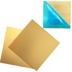 1 Pc Brass Sheet, 6" x 12" x 0.04'', 18 Gauge(0.04'') Thickness, No Scratches, Film Attached Brass Plates
