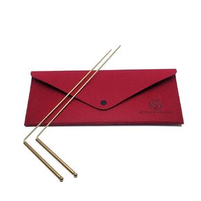 Brass Dowsing Rods - 2Pcs Divining Rods with Bag - Witching Sticks, Spirit Rods - Detect Gold, Water, Yes No Questions, Spirits, Ghost Hunting etc.