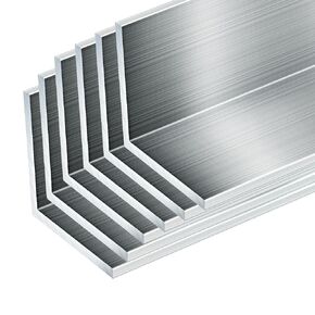 Aluminum Angle 1x1,6PCS 14"Length 6061 Aluminum Angle,1/8" Thick T6511 Mill Stock.
