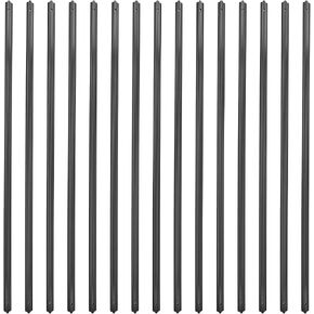 towallmark 50 حزمة من الدرابزينات المصنوعة من الألومنيوم، 32.25 × 1 × 0.1 بوصة درابزين الشرفة المسطح المستقيم، الدرابزينات درابزين سطح الدرج، درابزين سطح السفينة والسلالم، أسود غير لامع in Kuwait