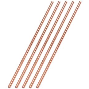5PCS Pure Copper Round Rod Length 15.7" Dia 1/8" for grounding, Gardening, and Crafts etc.