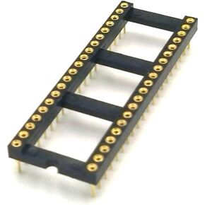 Gold-Plated 20 pcs ArduEZtw DIP-6 pins Round Hole IC Socket Adaptor 2.54mm Pitch 7.6 Row Pitch 2 Row Round Pins Soldering (DIP-6 pins)